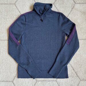 Under Armor Blue Intelli-Knit Men's Cowl Neck Cold Weather Technical Pullover
